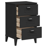 Bedside Cabinet VIKEN Black Engineered Wood - 45-Degree Angle