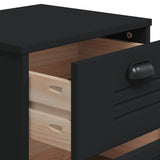 Bedside Cabinet VIKEN Black Engineered Wood - Extra Image
