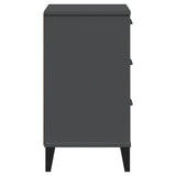 Bedside Cabinet VIKEN Anthracite Grey Engineered Wood - Close-Up Angle