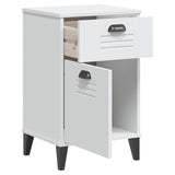 Bedside Cabinet VIKEN White Engineered Wood - 45-Degree Angle