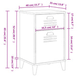 Bedside Cabinet VIKEN White Engineered Wood - Extra Image