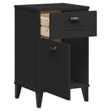 Bedside Cabinet VIKEN Black Engineered Wood - 45-Degree Angle