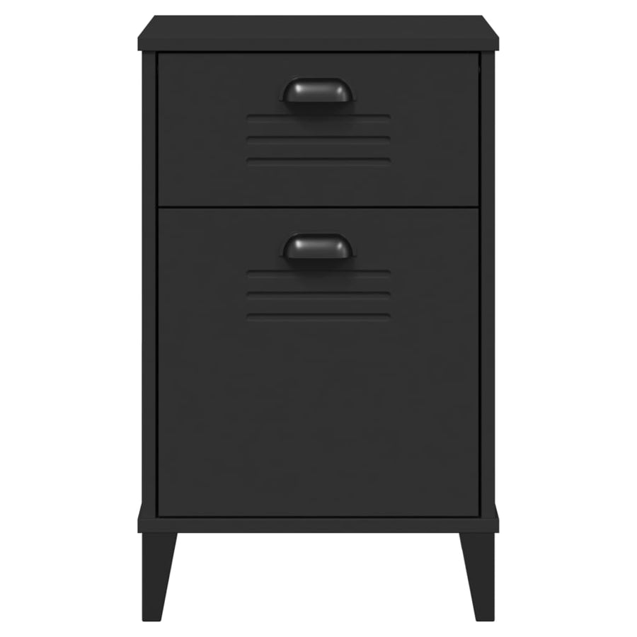 Bedside Cabinet VIKEN Black Engineered Wood