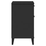 Bedside Cabinet VIKEN Black Engineered Wood - Close-Up Angle