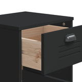 Bedside Cabinet VIKEN Black Engineered Wood - Extra Image