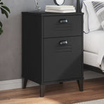 Bedside Cabinet VIKEN Black Engineered Wood