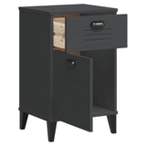 Bedside Cabinet VIKEN Anthracite Grey Engineered Wood - 45-Degree Angle