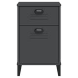 Bedside Cabinet VIKEN Anthracite Grey Engineered Wood