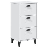Bedside Cabinet VIKEN White Engineered Wood - Front View