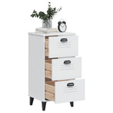 Bedside Cabinet VIKEN White Engineered Wood - Top-Down View