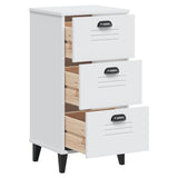 Bedside Cabinet VIKEN White Engineered Wood - 45-Degree Angle