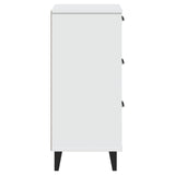 Bedside Cabinet VIKEN White Engineered Wood - Close-Up Angle