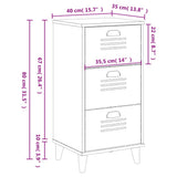 Bedside Cabinet VIKEN White Engineered Wood - Extra Image
