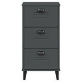 Bedside Cabinet VIKEN Anthracite Grey Engineered Wood