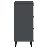 Bedside Cabinet VIKEN Anthracite Grey Engineered Wood - Close-Up Angle