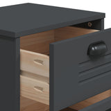 Bedside Cabinet VIKEN Anthracite Grey Engineered Wood - Extra Image