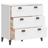 Drawer Cabinet VIKEN White Engineered Wood - 45-Degree Angle