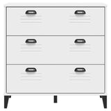 Drawer Cabinet VIKEN White Engineered Wood - Rear View