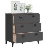 Drawer Cabinet VIKEN Anthracite Grey Engineered Wood - Top-Down View