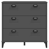 Drawer Cabinet VIKEN Anthracite Grey Engineered Wood