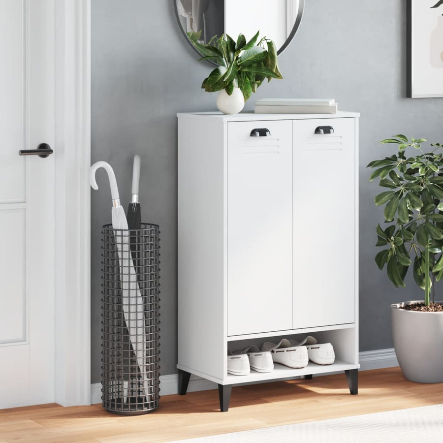 Shoe Cabinet "VIKEN" White Engineered Wood