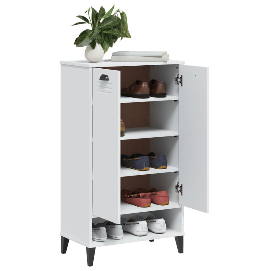Shoe Cabinet "VIKEN" White Engineered Wood