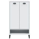 Shoe Cabinet VIKEN White Engineered Wood - Rear View