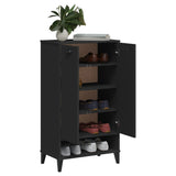Shoe Cabinet VIKEN Black Engineered Wood - Top-Down View