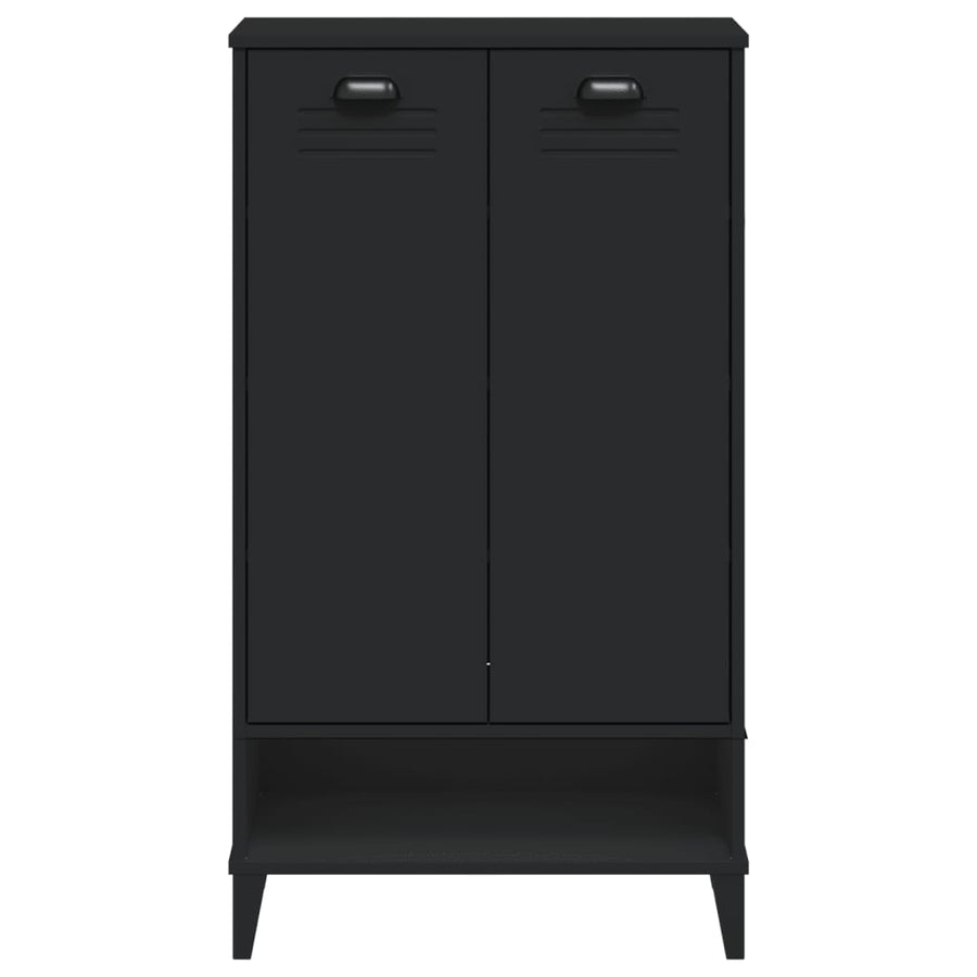 Shoe Cabinet "VIKEN" Black Engineered Wood