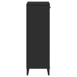 Shoe Cabinet VIKEN Black Engineered Wood - Close-Up Angle