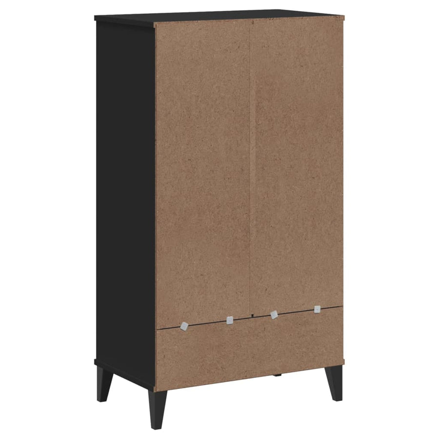 Shoe Cabinet "VIKEN" Black Engineered Wood