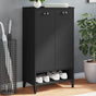 Shoe Cabinet "VIKEN" Black Engineered Wood