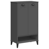 Shoe Cabinet VIKEN Anthracite Grey Engineered Wood - Front View