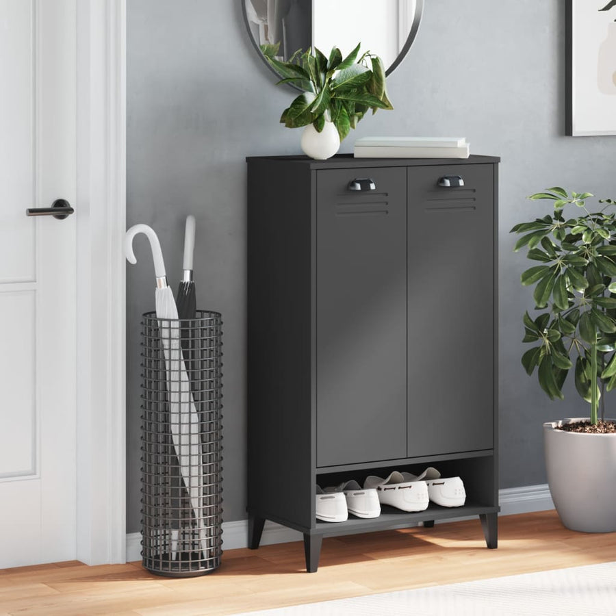 Shoe Cabinet "VIKEN" Anthracite Grey Engineered Wood