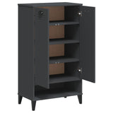 Shoe Cabinet VIKEN Anthracite Grey Engineered Wood - 45-Degree Angle