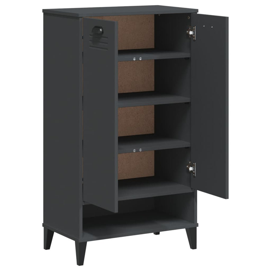 Shoe Cabinet "VIKEN" Anthracite Grey Engineered Wood