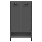 Shoe Cabinet VIKEN Anthracite Grey Engineered Wood - Rear View