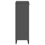 Shoe Cabinet VIKEN Anthracite Grey Engineered Wood - Close-Up Angle
