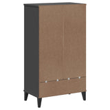 Shoe Cabinet VIKEN Anthracite Grey Engineered Wood - Low Angle