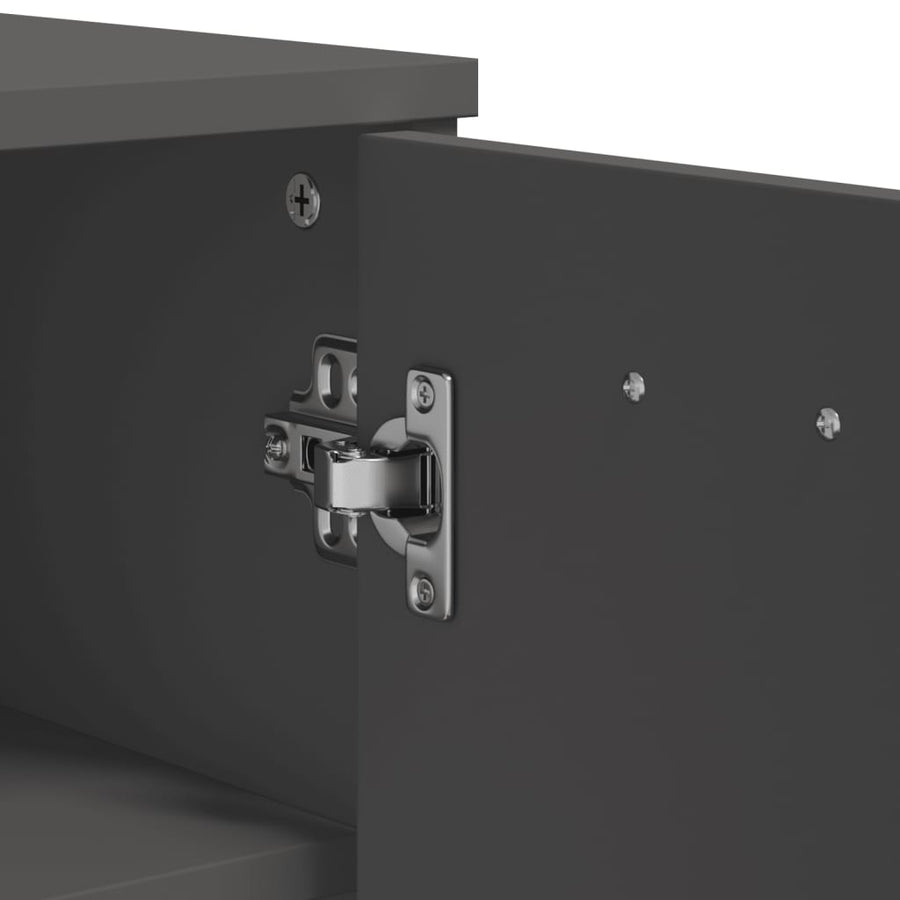 Shoe Cabinet "VIKEN" Anthracite Grey Engineered Wood
