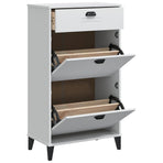 Shoe Cabinet "VIKEN" White Engineered Wood