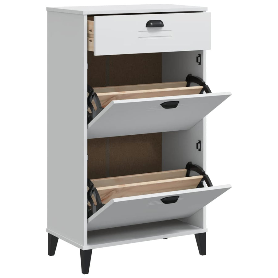 Shoe Cabinet "VIKEN" White Engineered Wood