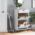 Shoe Cabinet "VIKEN" White Engineered Wood