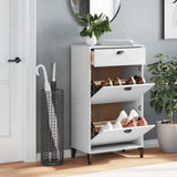 Shoe Cabinet VIKEN White Engineered Wood - Side View