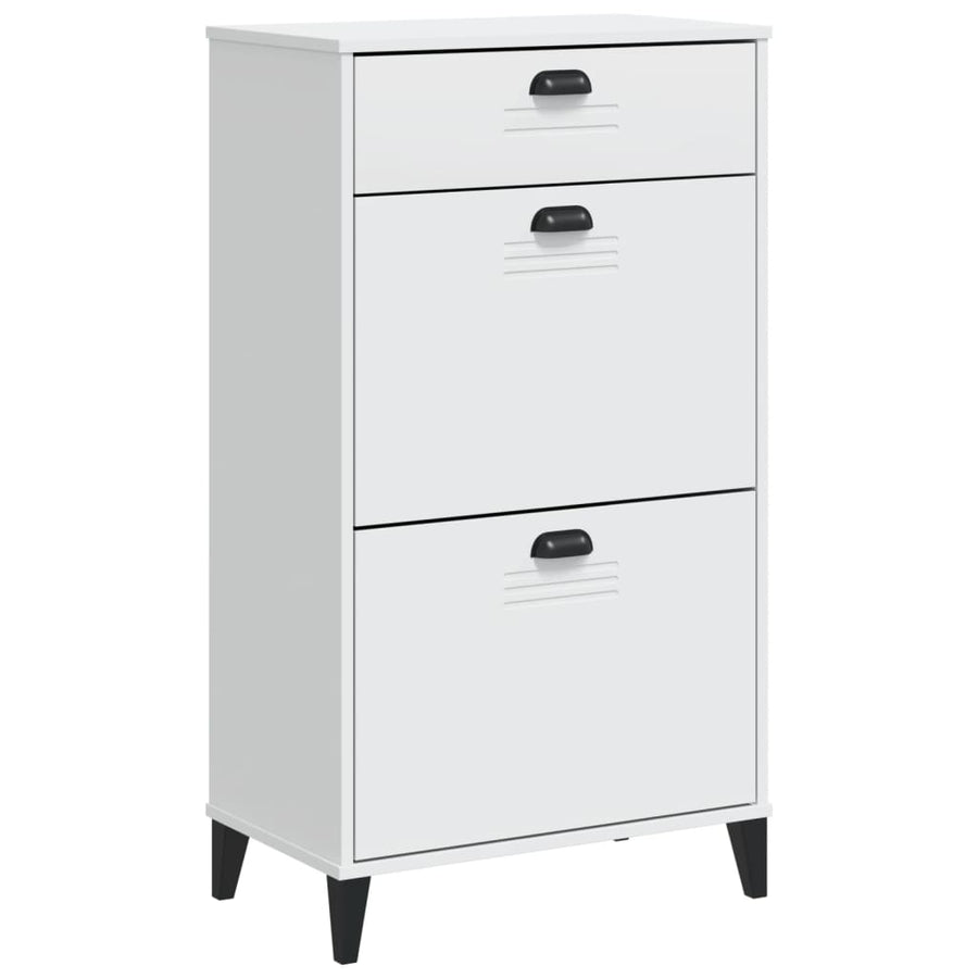Shoe Cabinet "VIKEN" White Engineered Wood