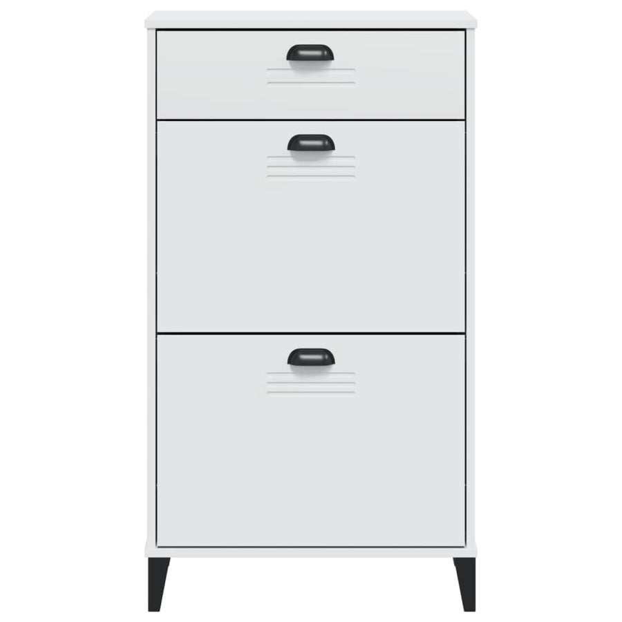 Shoe Cabinet "VIKEN" White Engineered Wood