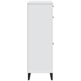 Shoe Cabinet VIKEN White Engineered Wood - Rear View