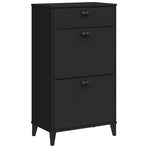 Shoe Cabinet "VIKEN" Black Engineered Wood