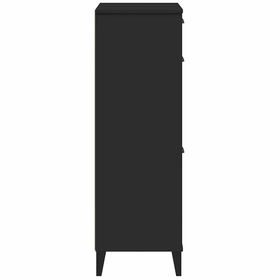 Shoe Cabinet "VIKEN" Black Engineered Wood