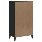 Shoe Cabinet VIKEN Black Engineered Wood - Close-Up Angle